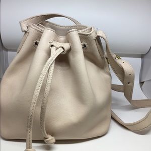 J.Crew mini Downing bucket bag in light blush